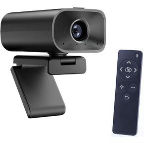3 in 1 Webcam - HD Zoomable Webcam with Remote Control, Starvis Sensor, 5X Digital Zoom, Pro Web Camera with Dual Stereo Mics, for Zoom Skype Teams Twitch