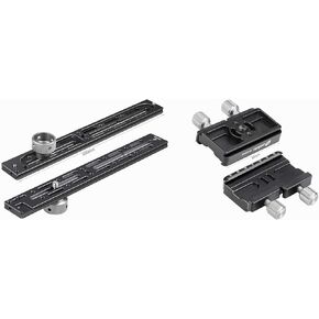 Leofoto NP-600 Kit 600mm Long Rail with Clamp/Double Platform/Two Cameras Mounted