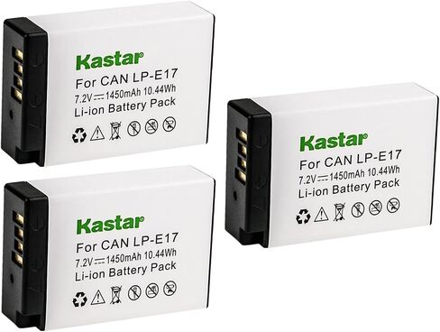 Kastar 1-Pack LP-E17 Battery 7.2V 1450mAh Replacement for Canon EOS RP, EOS R10 Mirrorless Camera, KISS X8i, KISS X9i, Rebel SL2, EOS Rebel T6i, EOS Rebel T6s, EOS Rebel T7i, EOS Rebel T8i Camera in Saudi Arabia
