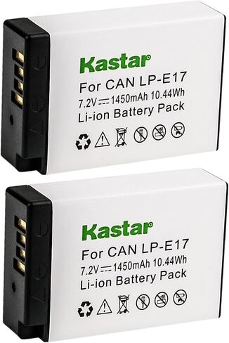 Kastar 1-Pack LP-E17 Battery 7.2V 1450mAh Replacement for Canon EOS RP, EOS R10 Mirrorless Camera, KISS X8i, KISS X9i, Rebel SL2, EOS Rebel T6i, EOS Rebel T6s, EOS Rebel T7i, EOS Rebel T8i Camera in Saudi Arabia