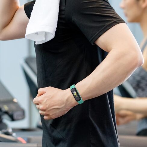 8 قطع من أحزمة الساعات المتوافقة مع سامسونج جالاكسي Fit2 SM-R220، أحزمة بديلة من السيليكون الناعم الرياضي متوافقة مع ساعة جالاكسي Fit2 باللون الأسود in Kuwait