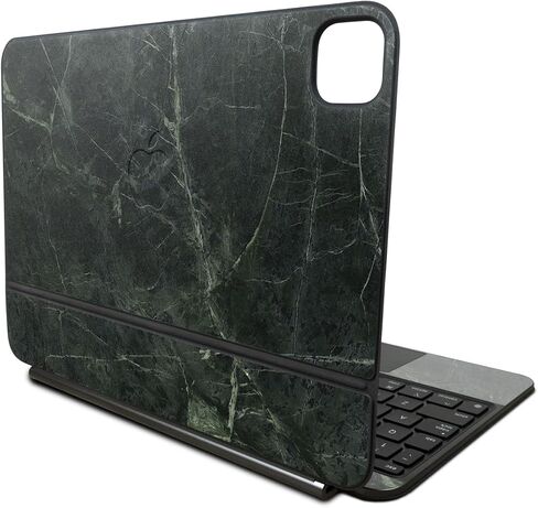 Skin Compatible with Apple Magic Keyboard for iPad Pro 11‑inch (M4) 2024 - Green Marble - Premium 3M Vinyl Protective Wrap Decal Cover - Easy to Apply | Crafted in The USA by MightySkins in Saudi Arabia
