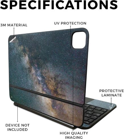 Skin Compatible with Apple Magic Keyboard for iPad Pro 11‑inch (M4) 2024 - Green Marble - Premium 3M Vinyl Protective Wrap Decal Cover - Easy to Apply | Crafted in The USA by MightySkins in Saudi Arabia
