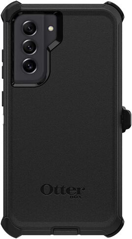 OtterBox Galaxy S21 FE 5G (Only) Defender Series Case - BLACK, rugged & durable, with port protection, includes holster clip kickstand in Saudi Arabia