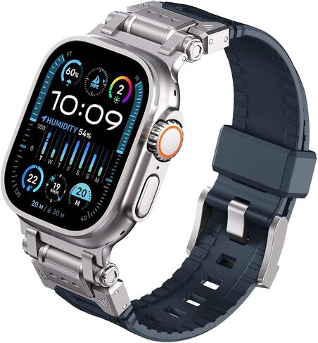Armor Bands Compatible with Apple Watch Ultra 2/Ultra Band 49mm/45mm/44mm/42mm for Men, Sport Replacement Strap for iWatch SE2/SE/9/8/7/6/5/4/3/2/1 in Saudi Arabia