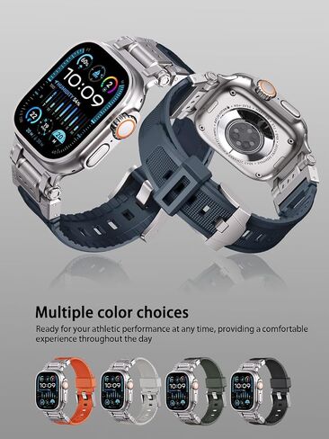 Armor Bands Compatible with Apple Watch Ultra 2/Ultra Band 49mm/45mm/44mm/42mm for Men, Sport Replacement Strap for iWatch SE2/SE/9/8/7/6/5/4/3/2/1 in Saudi Arabia