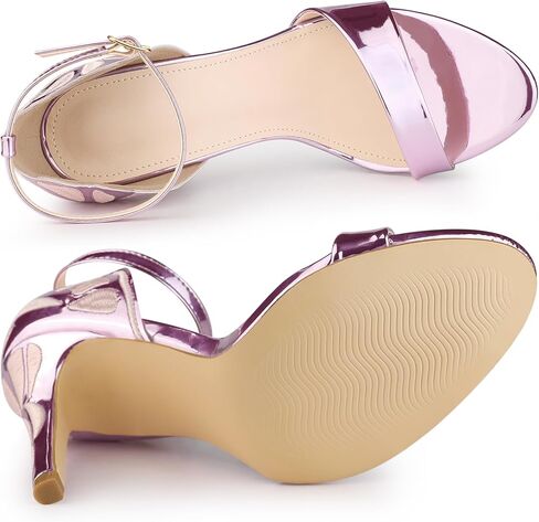 Allegra K Women's Butterfly Heels Metallic Stiletto Heel Sandals in Saudi Arabia