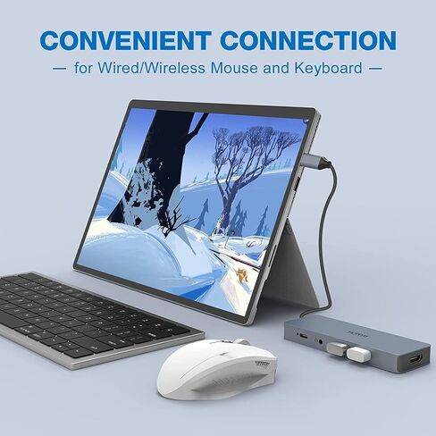 10 in 1 Multiport Hub, USB C Hub Adapter with 4K HDMI, Dual Display USB C Dock for Type C Laptop and Tablet, Dongle (PD Charging Port,USB 3.0 5Gbps,SD/TF Card Reader) in Saudi Arabia