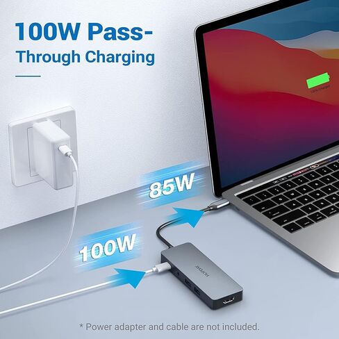 محول HOPDAY USB C بـ 10 منافذ - محور USB C متعدد المنافذ مع 4K HDMI وPD 100W وUSB 3.0 5 جيجابت في الثانية وقارئ بطاقة SD/TF لأجهزة الكمبيوتر المحمول والكمبيوتر اللوحي وSurface Pro in Saudi Arabia