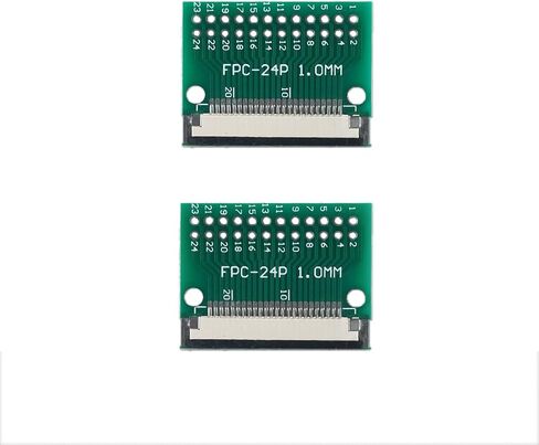 2 قطعة FFC FPC PCB محول مجلس 24 دبوس 1 مللي متر 0.5 مللي متر الملعب إلى Dip 2.54 مللي متر ل FCC كابل زوجين تمديد محول in Kuwait