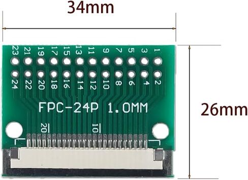 2 قطعة FFC FPC PCB محول مجلس 24 دبوس 1 مللي متر 0.5 مللي متر الملعب إلى Dip 2.54 مللي متر ل FCC كابل زوجين تمديد محول in Kuwait