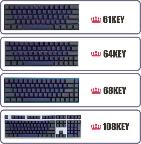 Hyekit PBT Keycaps، 134 مفتاحًا تغيير أغطية المفاتيح Arthur Dye-Sublimation 6.25u 7u Spacebar Cherry Profile أغطية مفاتيح يابانية مخصصة لـ Cherry Gateron MX Switches لوحات المفاتيح الميكانيكية in Saudi Arabia
