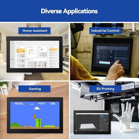 شاشة تعمل باللمس مقاس 10.1 بوصة من SunFounder لشاشة Raspberry Pi، شاشة HD 1024×600، مكبرات صوت مدمجة مزدوجة، مدخل HDMI، متوافقة مع Raspberry Pi 4B 3B+، LattePanda، لوحة كمبيوتر Libre in Kuwait