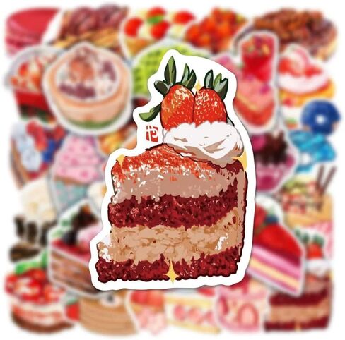 ملصق لطيف لزجاجة مياه للطعام 100 قطعة من ملصقات الموضة الجمالية للكمبيوتر المحمول والثلاجة والجيتار ولوح التزلج الفينيل ملصق مضاد للماء مناسب للأطفال والفتيات والأولاد والمراهقين والبالغين in Kuwait