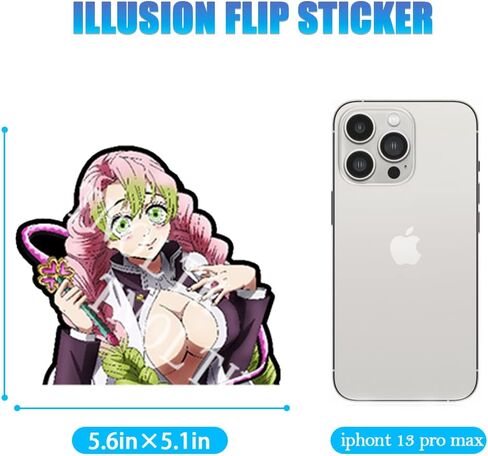 3D Motion Anime Car Decals Waterproof Stickers Anime Bumper Stickers for Car Automotive Laptop Window Ipad Skateboard Kids in Saudi Arabia