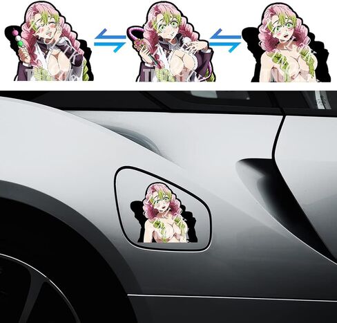 3D Motion Anime Car Decals Waterproof Stickers Anime Bumper Stickers for Car Automotive Laptop Window Ipad Skateboard Kids in Saudi Arabia