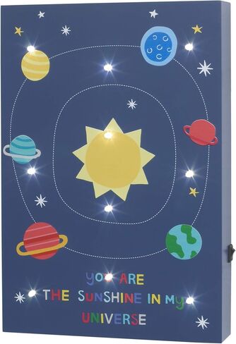 Little Love by NoJo Navy, Orange, Yellow, Blue Solar System You are The Sunshine in My Universe Lighted Wall Décor in Saudi Arabia