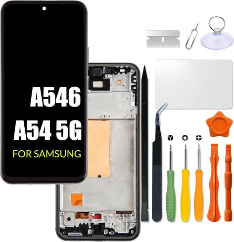Replacement for Samsung Galaxy A54 5G LCD Screen with Frame INCELL for Samsung A546 A546U A546U1 A546E A546B A546V Touch Screen Digitizer Assembly LCD Display with Repair kit(No Fingerprint Function) in Saudi Arabia