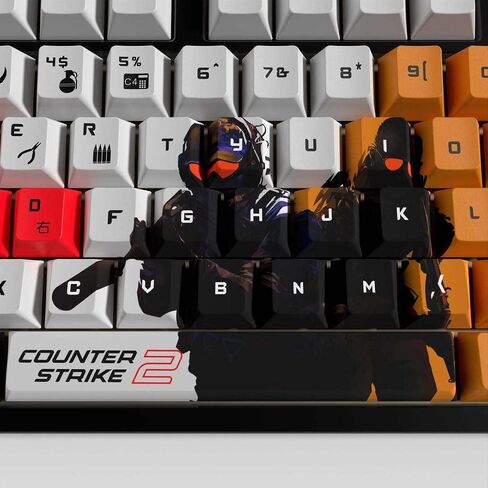 Counter Strike Key Caps - Cherry MX Keyboard Switch - Full Set - Sublimation Dye - Spacebar 6.25u in Saudi Arabia