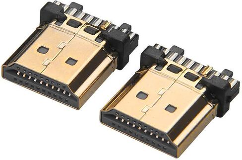 10 قطعة HDMI A نوع ذكر مطلي بالذهب 19 دبوس موصلات إصلاح سلك لحام من النوع in Saudi Arabia