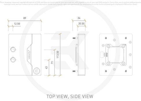 EKWB EK-Quantum Velocity 2 CPU Water Block AM5 D-RGB وEK-Cryofuel Clear Coolant Bundle، نيكل + بلكسي in Saudi Arabia