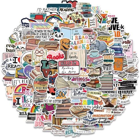 150PCS Love Reading Stickers,Cute Motivational Quote Stickers for Kids Teens Adults and Reading Lovers,Waterproof Vinyl Bookish Decals for Water Bottles Laptop Phone Computer Cup Guitar in Kuwait
