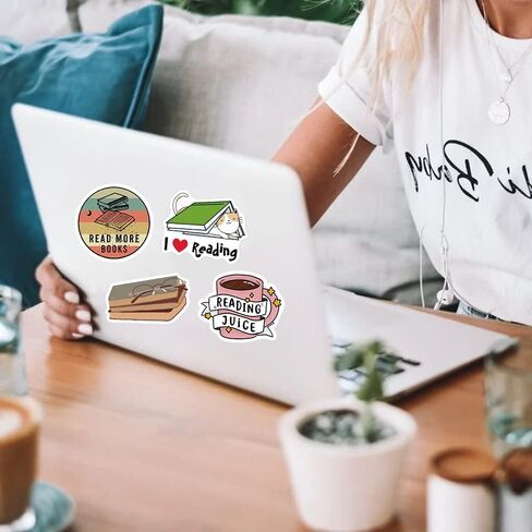 150PCS Love Reading Stickers,Cute Motivational Quote Stickers for Kids Teens Adults and Reading Lovers,Waterproof Vinyl Bookish Decals for Water Bottles Laptop Phone Computer Cup Guitar in Kuwait