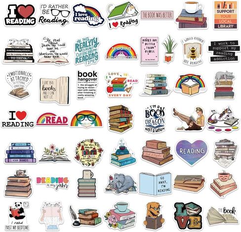 150PCS Love Reading Stickers,Cute Motivational Quote Stickers for Kids Teens Adults and Reading Lovers,Waterproof Vinyl Bookish Decals for Water Bottles Laptop Phone Computer Cup Guitar in Kuwait