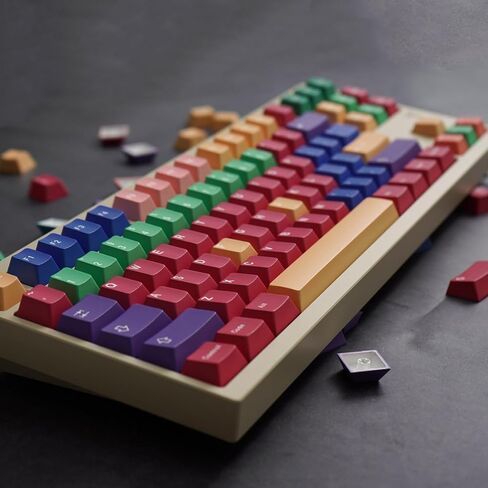 129 مفتاحًا من أغطية المفاتيح ذات المظهر الكرزي PBT Dye-Sub مجموعة أغطية مفاتيح حمراء مناسبة للوحة المفاتيح الميكانيكية 61/64/87/104/108 Cherry Mx in Saudi Arabia