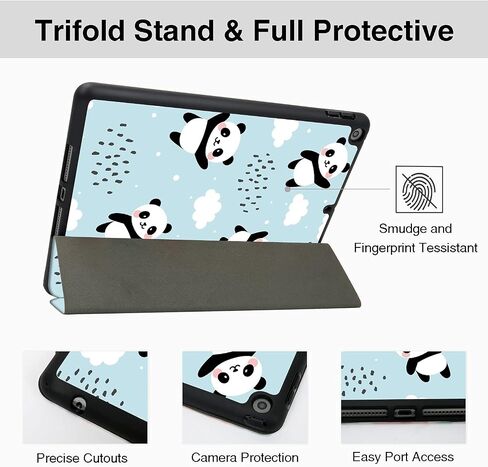 Hi Space iPad 9th 8th 7th Generation Case iPad 10.2 Case 2021 2020 2019 Teal Mountain with Pencil Holder, Watercolor Scenery Shockproof Cover Auto Sleep Wake for A2270 A2428 A2429 A2197 A2198 A2200 in Saudi Arabia