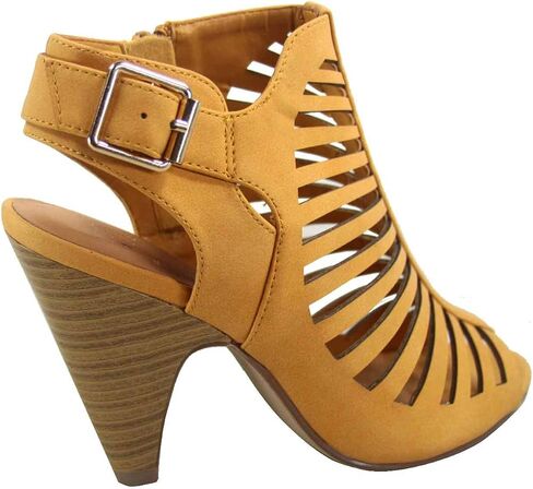 FZ-Shaky-s Women's Sexy Strappy Peep Toe Slingback Buckle Chunky Heel Sandal Shoes in Saudi Arabia
