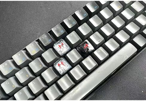Gaming Keycaps Koi Fish Resin Keycaps for Cherry MX Swtiches (OEM R4) (Deep Green(Arc top)) in Saudi Arabia