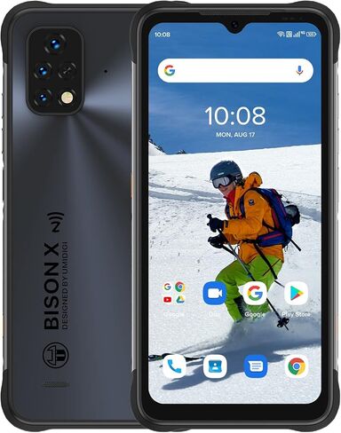 UMIDIGI Bison X10S NFC هواتف ذكية متينة غير مقفلة، 4 جيجابايت + 64 جيجابايت بطارية 6150 مللي أمبير في الساعة IP68/IP69K هاتف مقاوم للماء ومضاد للصدمات مع هاتف ذكي بشاشة كاملة كبيرة 6.53 بوصة وكاميرا رئيسية 16 ميجابكسل هاتف خلوي in Kuwait
