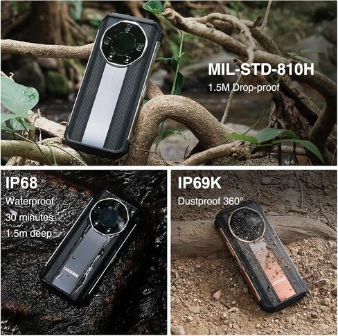 DOOGEE S110 Rugged Smartphone,22GB+256GB,10800mAh/66W Rugged Phone Unlocked,120Hz 6.6" FHD+,Android 13 Smartphone,50MP+24MP Night Vision,IP68 Waterproof Cell Phone,NFC OTG-Black in Saudi Arabia