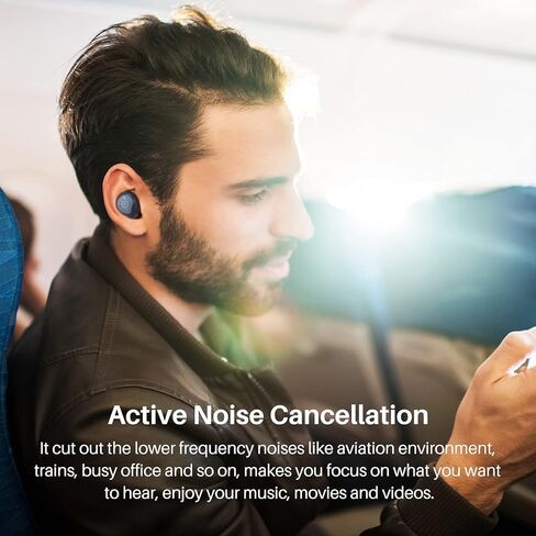 سماعات أذن TOZO NC9 الهجينة النشطة بخاصية إلغاء الضوضاء اللاسلكية، سماعات داخل الأذن IPX6 مقاومة للماء بلوتوث 5.0 سماعات ستيريو، صوت غامر ممتاز، سماعة رأس عميقة، بني (متجدد) in Kuwait