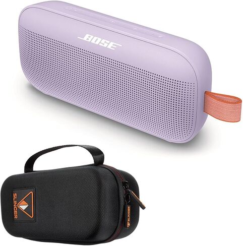Bose SoundLink Flex Bluetooth Speaker, Portable Speaker with Microphone, Wireless Waterproof Speaker for Travel, Outdoor and Pool Use with Slinger Hard Travel Case & USB Plug (Stone Blue) in Saudi Arabia