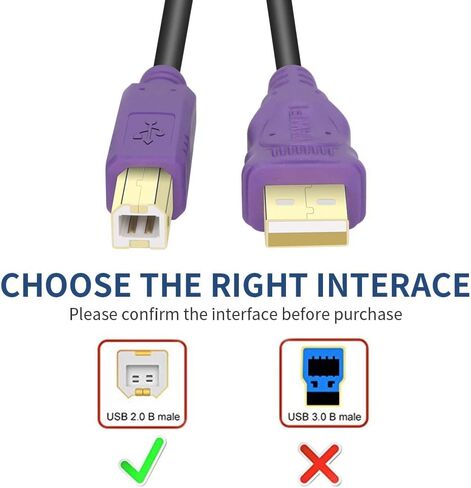 Printer Cable 10 feet, USB 2.0 Cable A-Male to B-Male for Printer/Scanner (10 ft) in Saudi Arabia