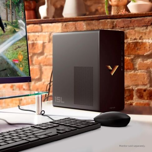 HP Victus 15L Gaming Desktop - AMD Ryzen 5-5600G up to 4.4 GHz, 16GB RAM, 1TB PCIe SSD, AMD Radeon RX 6400 Graphics, Wi-Fi 6, Bluetooth, Windows 11 Home, with USB WiFi Adpater in Saudi Arabia