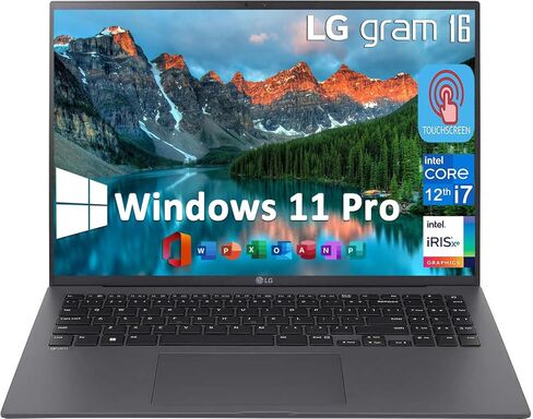 LG أحدث كمبيوتر محمول Gram للأعمال، شاشة لمس WQXGA مقاس 16 بوصة، Intel 12-Core i7-1360P (حتى 5 جيجاهرتز)، 16 جيجابايت DDR5، 4 تيرابايت SSD، Wi-Fi 6E، لوحة مفاتيح بإضاءة خلفية، Windows 11 Pro، مع ترخيص Microsoft Office مدى الحياة in Kuwait