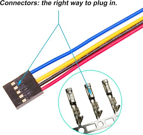 Dupont 2.54mm Wire Female to Female Dupont Connector & 22AWG Pre-Crimped Cable, Single Row 1/2/3/4/5/6/7/8/9/10P JST Connector with Length of 10/30/50/100cm Dupont Wire (5Pcs FF 3P-100CM) in Saudi Arabia
