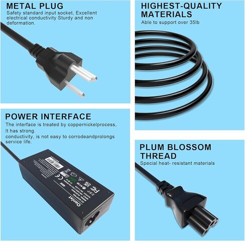 19V 2.53A 48W AC محول شاحن تلفزيون Samsung UN32J4000AF UN32J4500AFXZA UN32J400D UN32J400DAF UN32J5205 UN32J5205AFXZA BN44-00835A A4819-FDY 22 بوصة 32 بوصة LCD LED HDTV مراقب سلك إمداد الطاقة in Kuwait