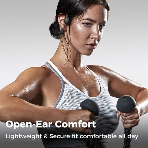 Bone Conduction Headphones, IP68 Professional Waterproof Headphones Swimming Built-in MP3 16G Player, Bluetooth 5.3 Headphones, Comfort&Lightweight Open Ear Headphones for Workout, Running,Cycling in Saudi Arabia