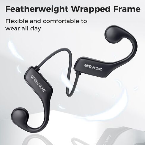 Bone Conduction Headphones, IP68 Professional Waterproof Headphones Swimming Built-in MP3 16G Player, Bluetooth 5.3 Headphones, Comfort&Lightweight Open Ear Headphones for Workout, Running,Cycling in Saudi Arabia