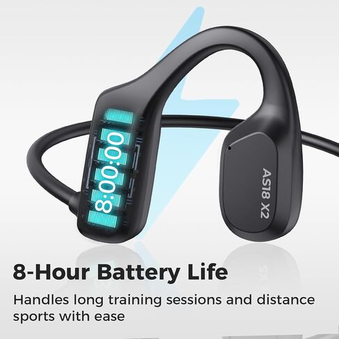 Bone Conduction Headphones, IP68 Professional Waterproof Headphones Swimming Built-in MP3 16G Player, Bluetooth 5.3 Headphones, Comfort&Lightweight Open Ear Headphones for Workout, Running,Cycling in Saudi Arabia