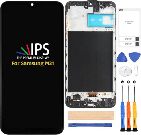 for Samsung Galaxy M31 M315 (No Original) Touch Screen Digitizer M315F SM-M315F/DS SM-M315F/DSN LCD Display Screen Replacement Frame Assembly Repair Kits,with Tools in Saudi Arabia