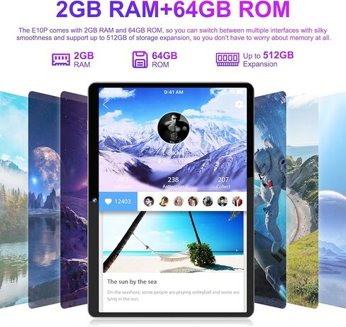 تابلت SGIN مقاس 10.1 بوصة، وذاكرة وصول عشوائي 2 جيجا بايت وذاكرة قراءة فقط 64 جيجا بايت، تابلت أندرويد 12 مع معالج رباعي النواة، وشاشة لمس IPS HD، وكاميرا 2+5 ميجابكسل، واي فاي، 5000 مللي أمبير في الساعة، أسود in Kuwait