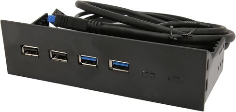 لوحة أمامية 5.25 بوصة USB C Hub، USB2.0 2 USB3.0 عالية السرعة 5.25 بوصة لوحة توسيع الكمبيوتر 4 منافذ in Kuwait