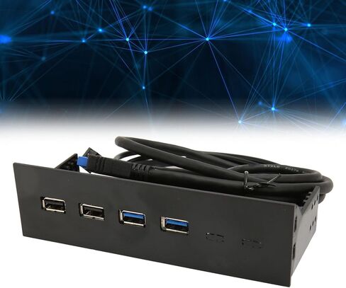 لوحة أمامية 5.25 بوصة USB C Hub، USB2.0 2 USB3.0 عالية السرعة 5.25 بوصة لوحة توسيع الكمبيوتر 4 منافذ in Kuwait