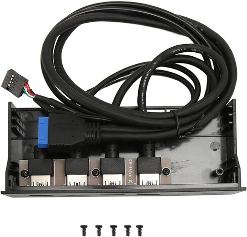 لوحة أمامية 5.25 بوصة USB C Hub، USB2.0 2 USB3.0 عالية السرعة 5.25 بوصة لوحة توسيع الكمبيوتر 4 منافذ in Kuwait