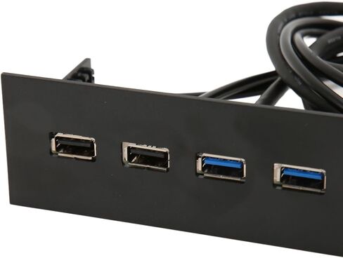 لوحة أمامية 5.25 بوصة USB C Hub، USB2.0 2 USB3.0 عالية السرعة 5.25 بوصة لوحة توسيع الكمبيوتر 4 منافذ in Kuwait